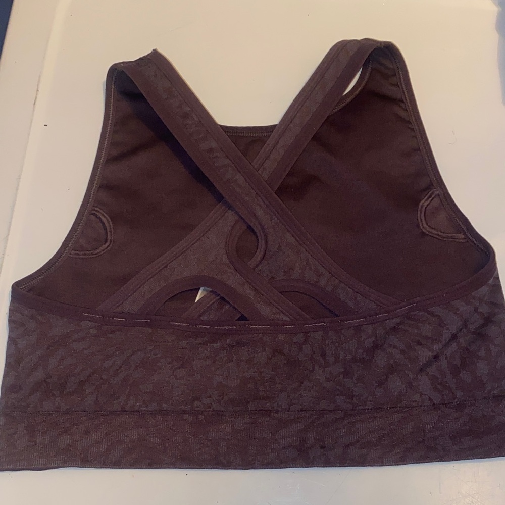 Gymshark Brown Patterned Sports Bra - Picture 2 of 3